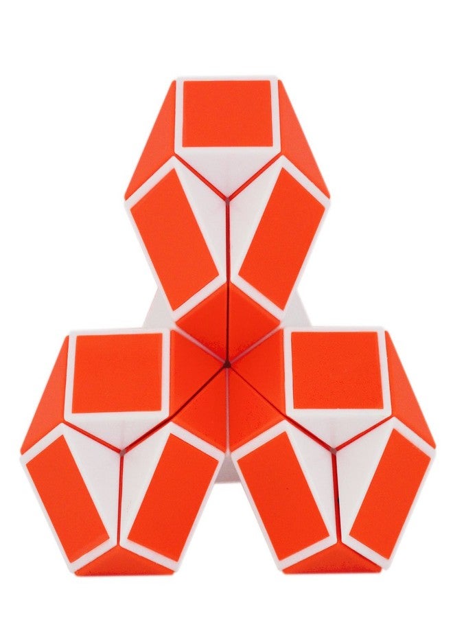 Mipartebo Magic Snake Cube Twist Puzzle 24 Wedges Large Size Twist Fidget Snake Toys Gift Party Favors Game Goodie Bag Fillers Christmas Stocking Stuffers for Kids Adults Teens Orange - Image 5